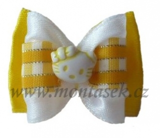 mašlička na gumičce žlutá kitty 4