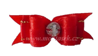 mašlička mini červená 21