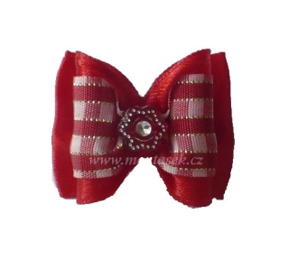 mašlička na sponce červená 167