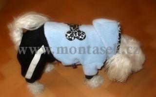 overal fleece modrý s kostí 
