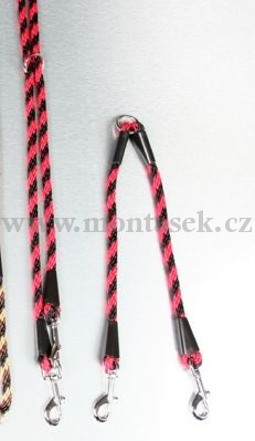 Přepínací lanové vodítko pro psa 6mm červená
