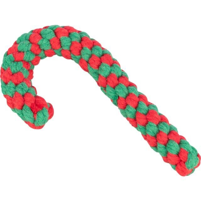 Vánoční bavlněné hračky pro psy, Xmas CANDY CANE - vánoční uzlovaná hůlka Trixie
