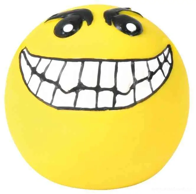 Hračky pro psy, latexový míček smailík 6cm