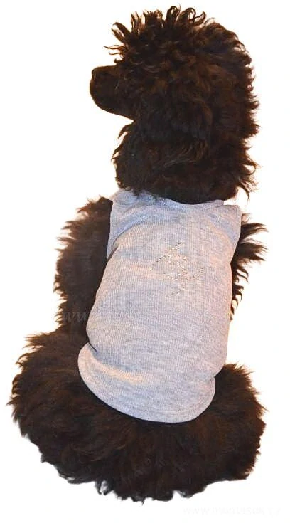 Tílko pro psa šedé 28-32cm