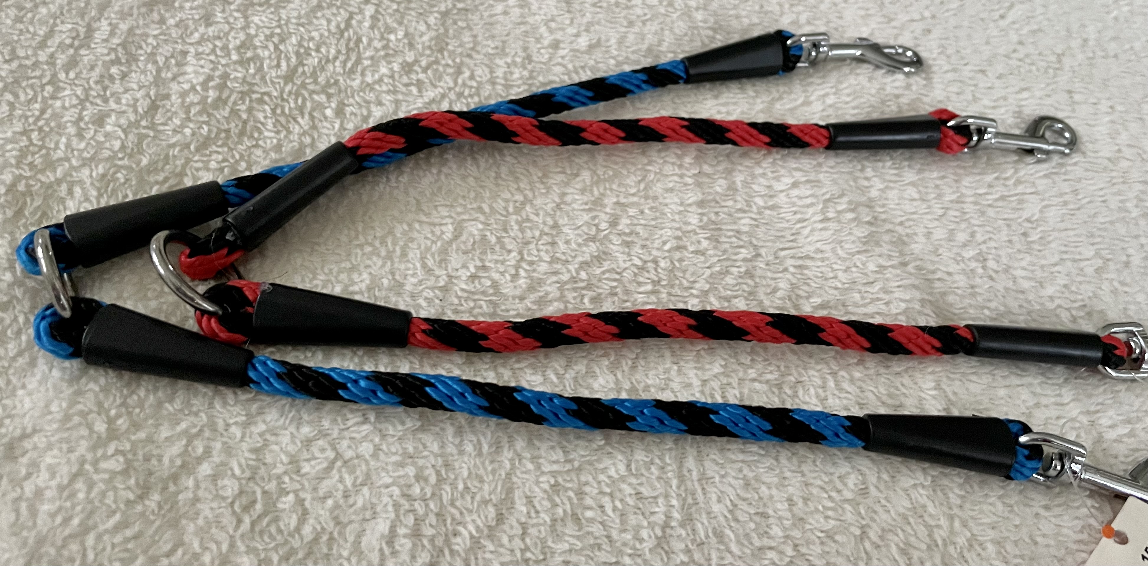 Rozdvojka pro psy nylon 6mm modrá