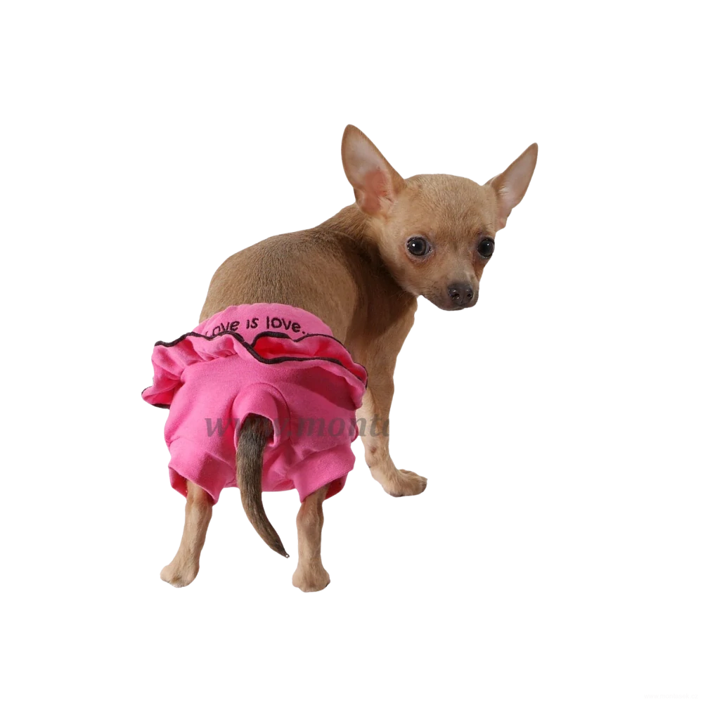 Růžové hárací kalhotky pro mini fenky 18-24cm