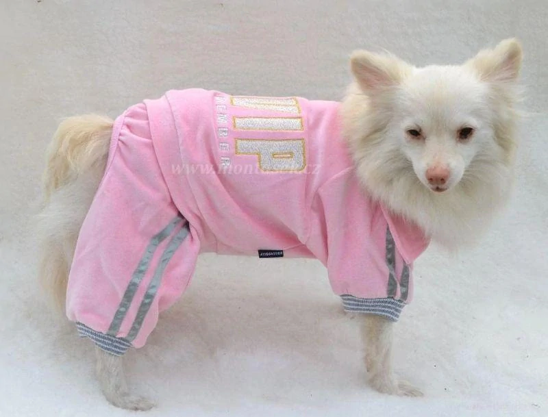 Růžová teplákovka pro psa 