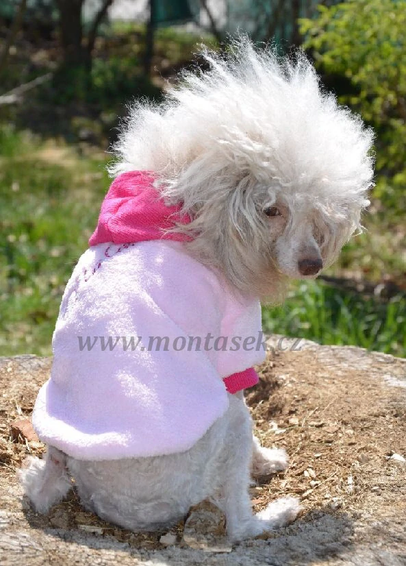Oblečky pro psy, mikina růžová Fluffy