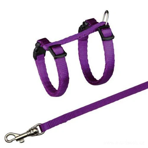 Nylonový postroj a vodítko pro kotě