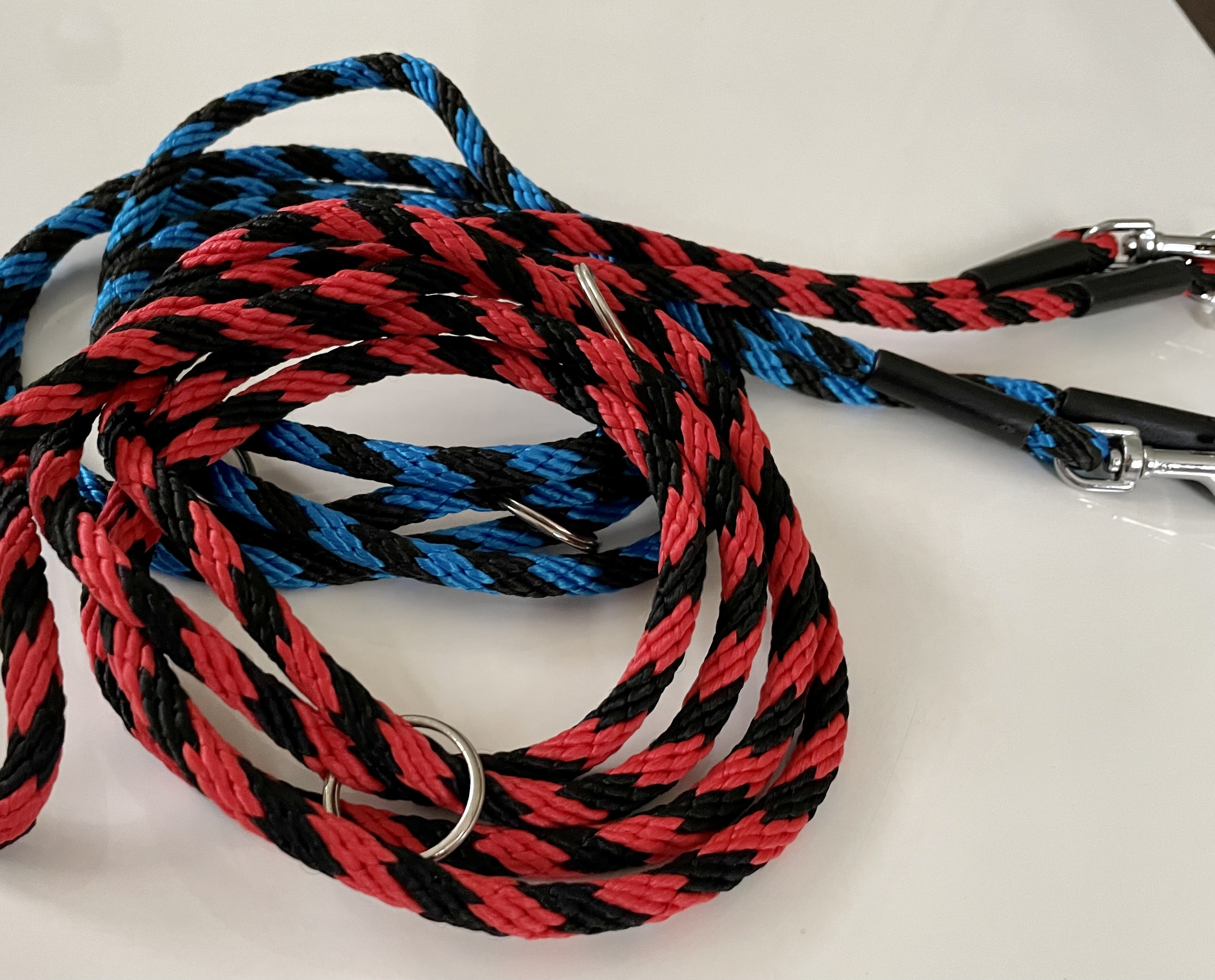 Přepínací lanové vodítko pro psa 6mm červená