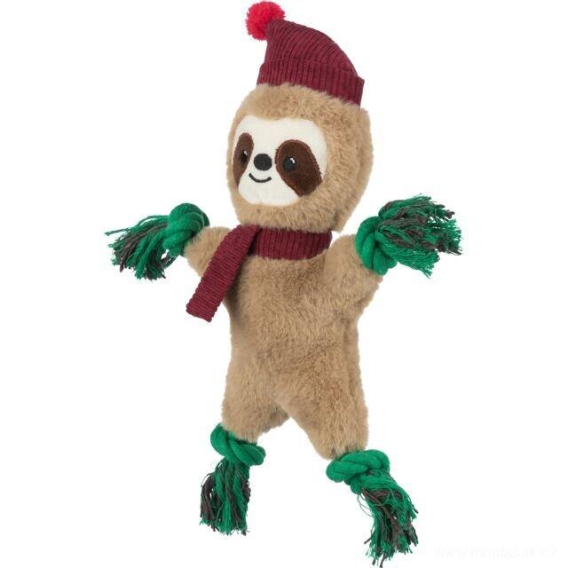 Plyšová vánoční hračka pro psy, Xmas SLOTH - vánoční lenochod Trixie