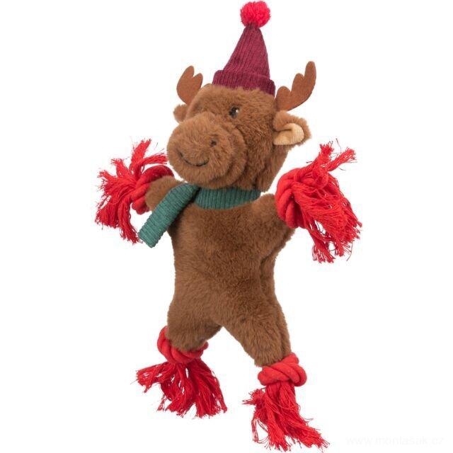 Vánoční plyšová hračka pro psa, Xmas REINDEER - vánoční sob