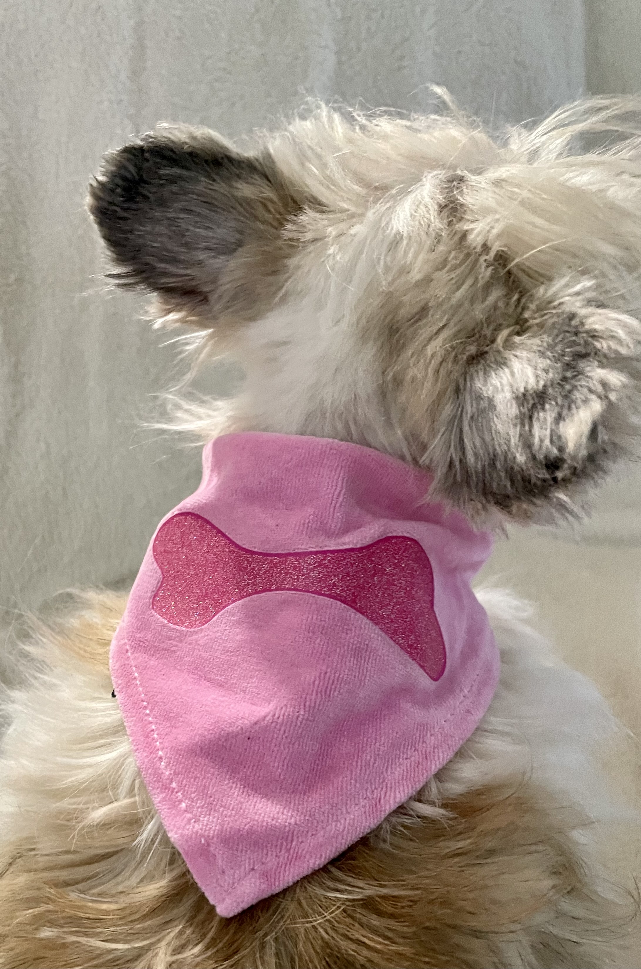 Šátek pro malého psa růžový 24-30cm