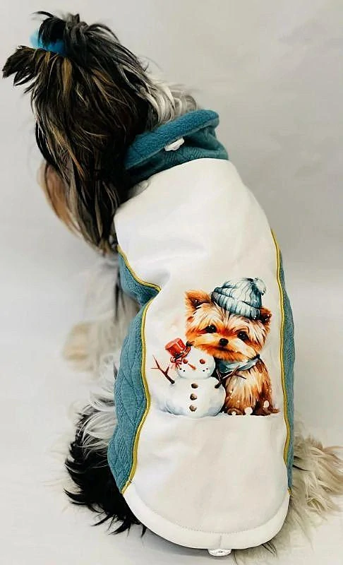 Zimní vesta pro psa jorkšír