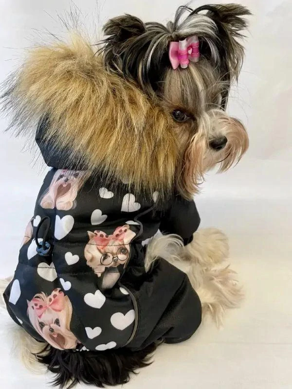 Zimní kombineza pro psa jorkšír