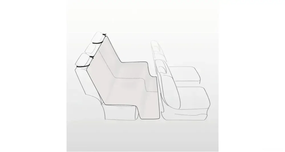 Béžový nepromokavý autopotah na zadní sedadla