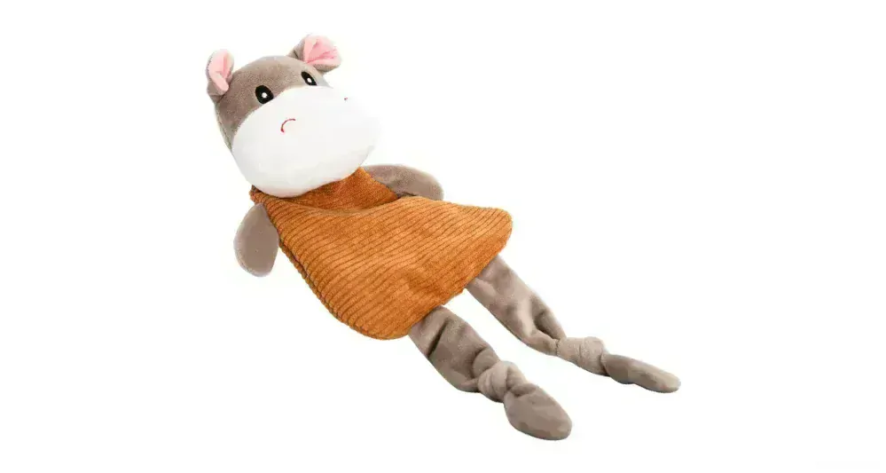 Šustící hračka pro psy, pískací hrošík 31cm