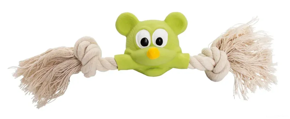 Latexová hračka pro psa na laně 18cm