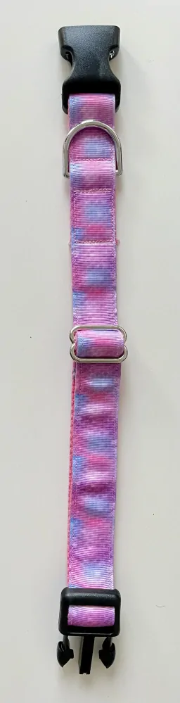 Růžový nylonový obojek pro psa - Šupiny