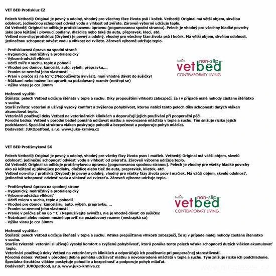 Pelech pro psa Vetbed protiskluz / Drybed půlnoční hvězdy 75 x 50 cm, vlas 30 mm