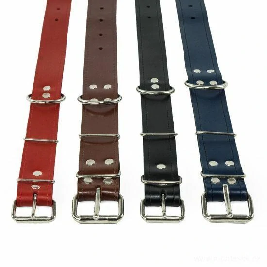 Kožený široký obojek pro psa 70 x 3,5 cm