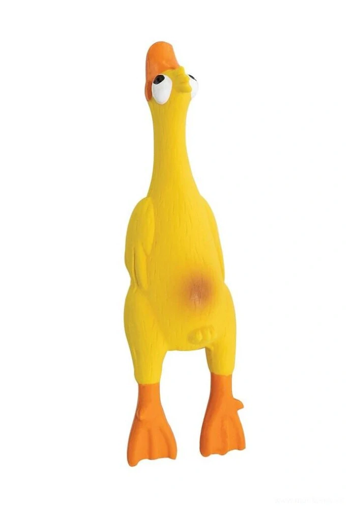 Hračka pro malého psa, štěně Kachnička se zvukem 14cm