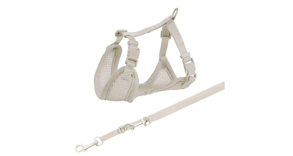 JUNIOR SOFT postroj s vodítkem pro štěňata, šedý vel.M