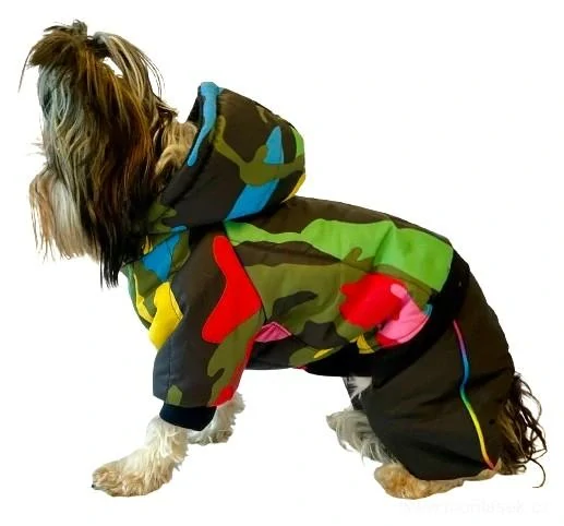Zimní kombineza pro psa maskáč