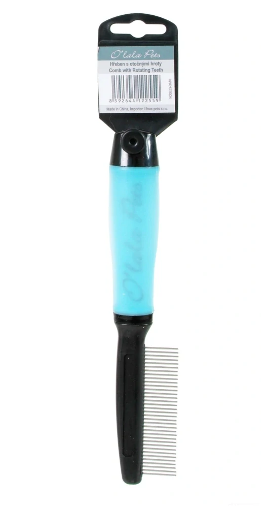Hřeben pro psa Hřeben s gelovou rukojetí s otočnými hroty