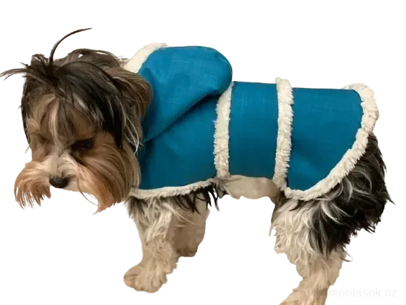 Vesta pro psa s kožíškem 24cm petrolejová