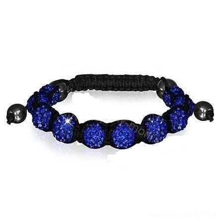 Náramek Shamballa modrý 78