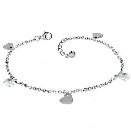 Náramek na nohu s kamínky 02