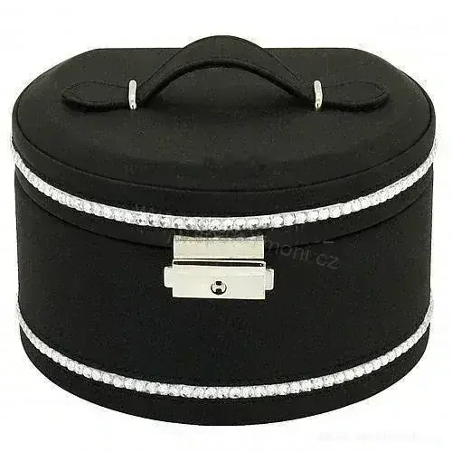 Luxusní šperkovnice černá s kamínky