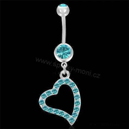 Piercing ocel do pupíku srdce 83