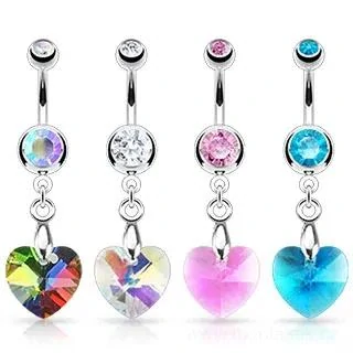 Piercing do pupíku srdce