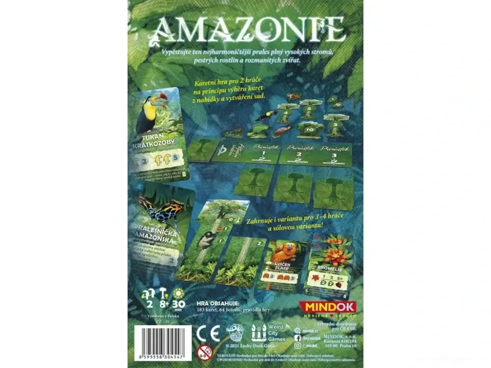 Amazonie desková hra o tvoření pralesa