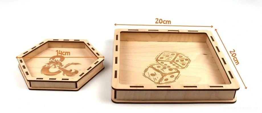 Házecí miska na kostky dřevěná