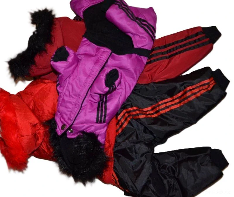 Zimní oblečky pro psa - overal s kapucí ruzne barvy 36-41cm
