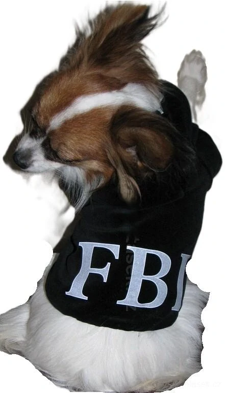 Mikina pro psa černá FBI