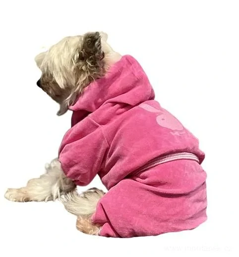 Tepláková souprava pro psy růžová 