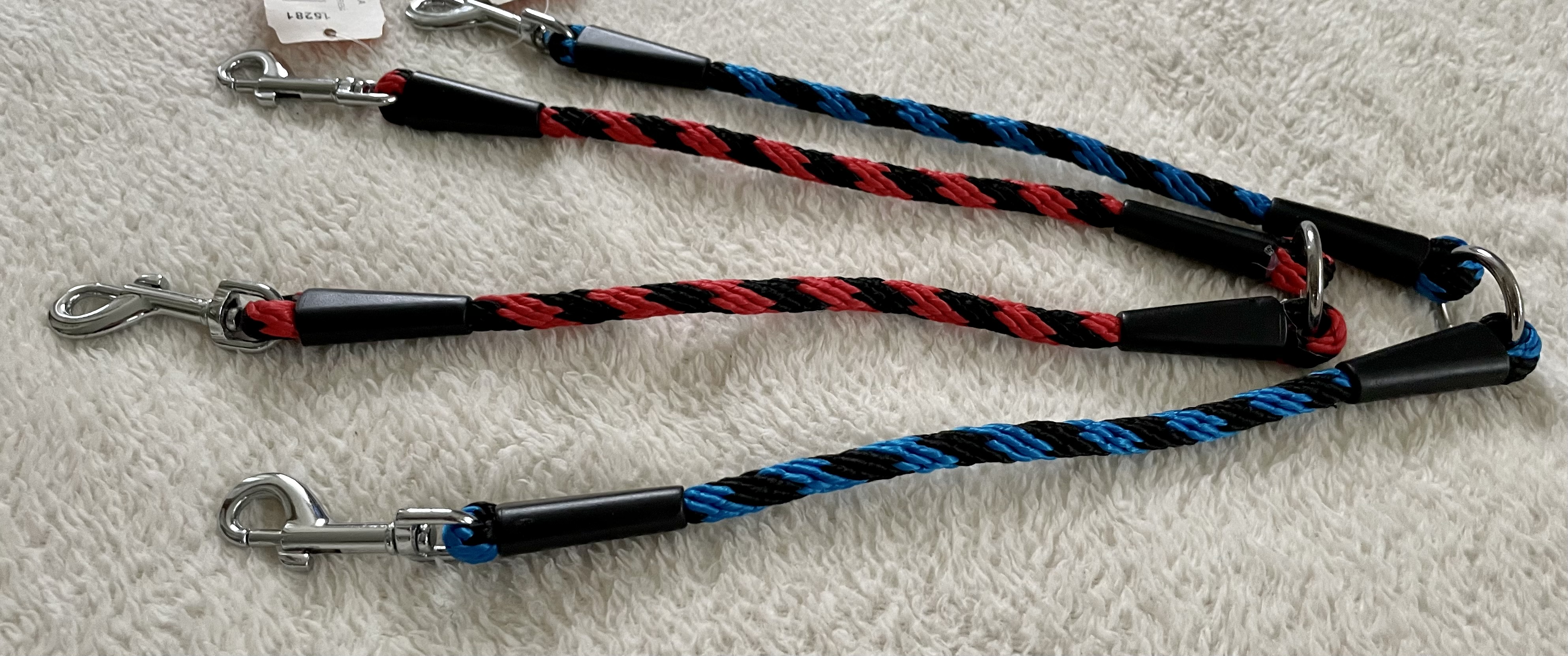 Rozdvojka pro psy nylon 6mm modrá