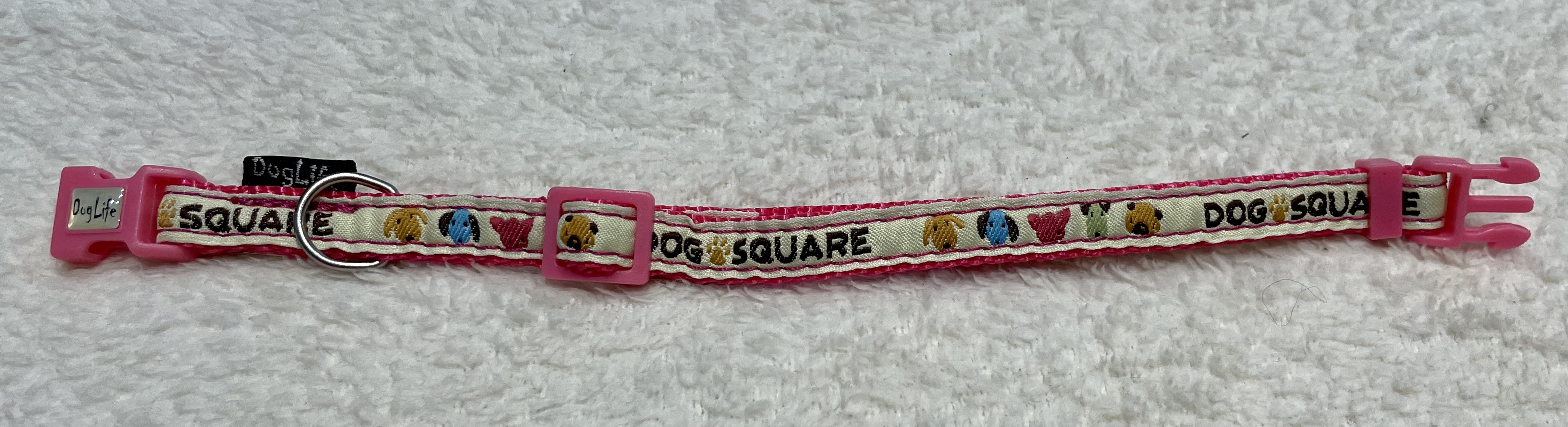 Obojek nylonový pro psa, kočku růžový 10mm