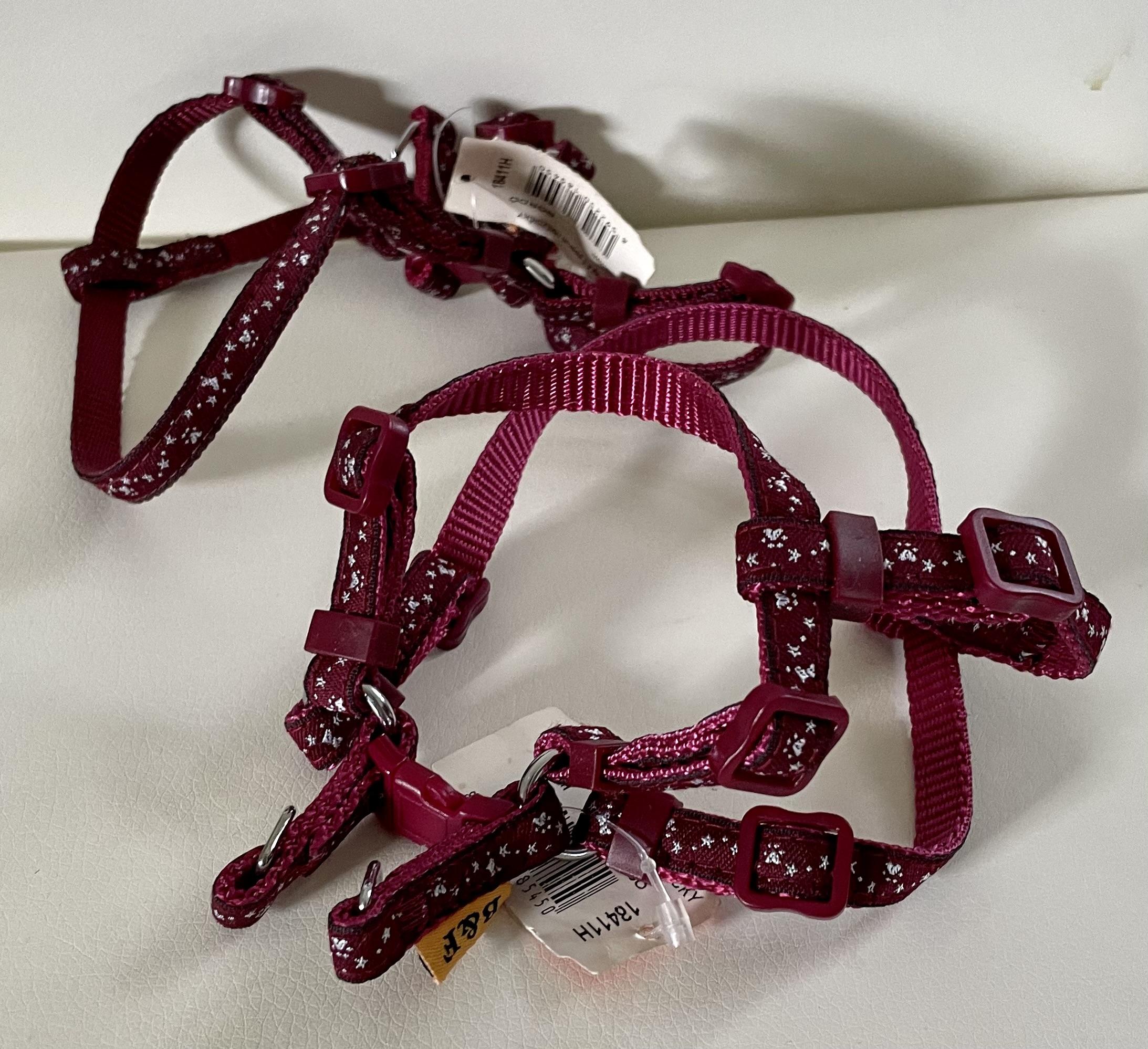 Postroj pro psa Hvězdičky bordo 10mm