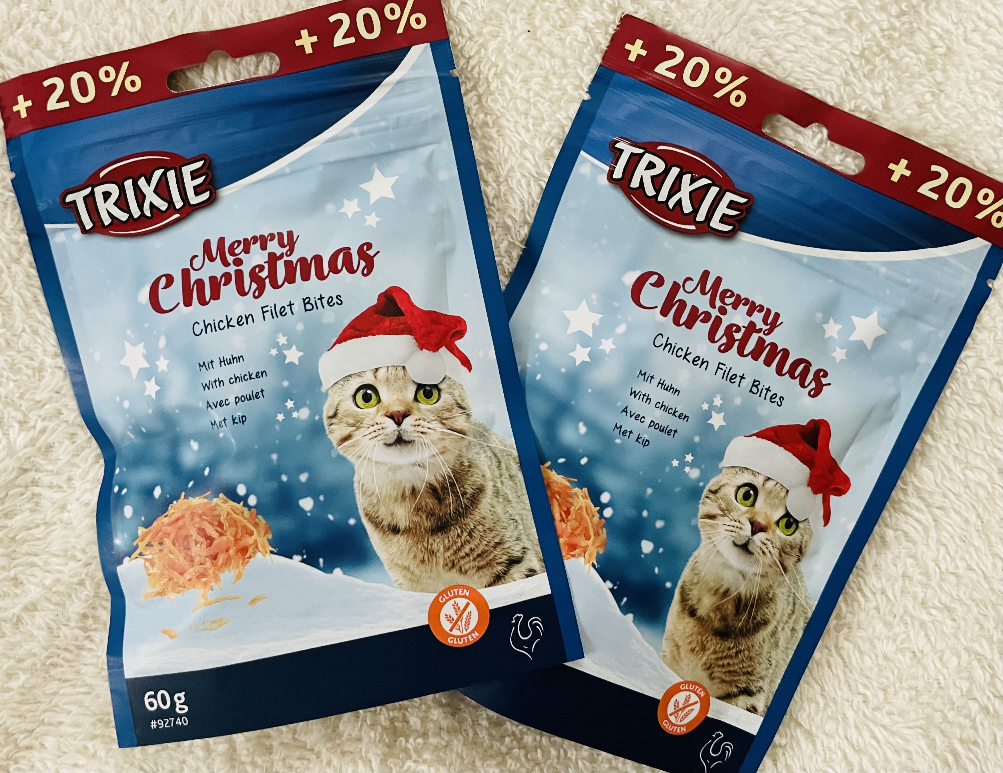Vánoční pamlsky pro kočky Xmas PREMIO Chicken Filet Bites - kousky kuřecích filet, 60 g