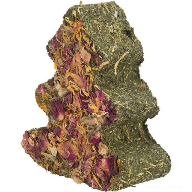 Vánoční pamlsky pro hlodavce, Xmas TREE - vánoční stromeček s mrkví, květy pro hlodavce, 90 g