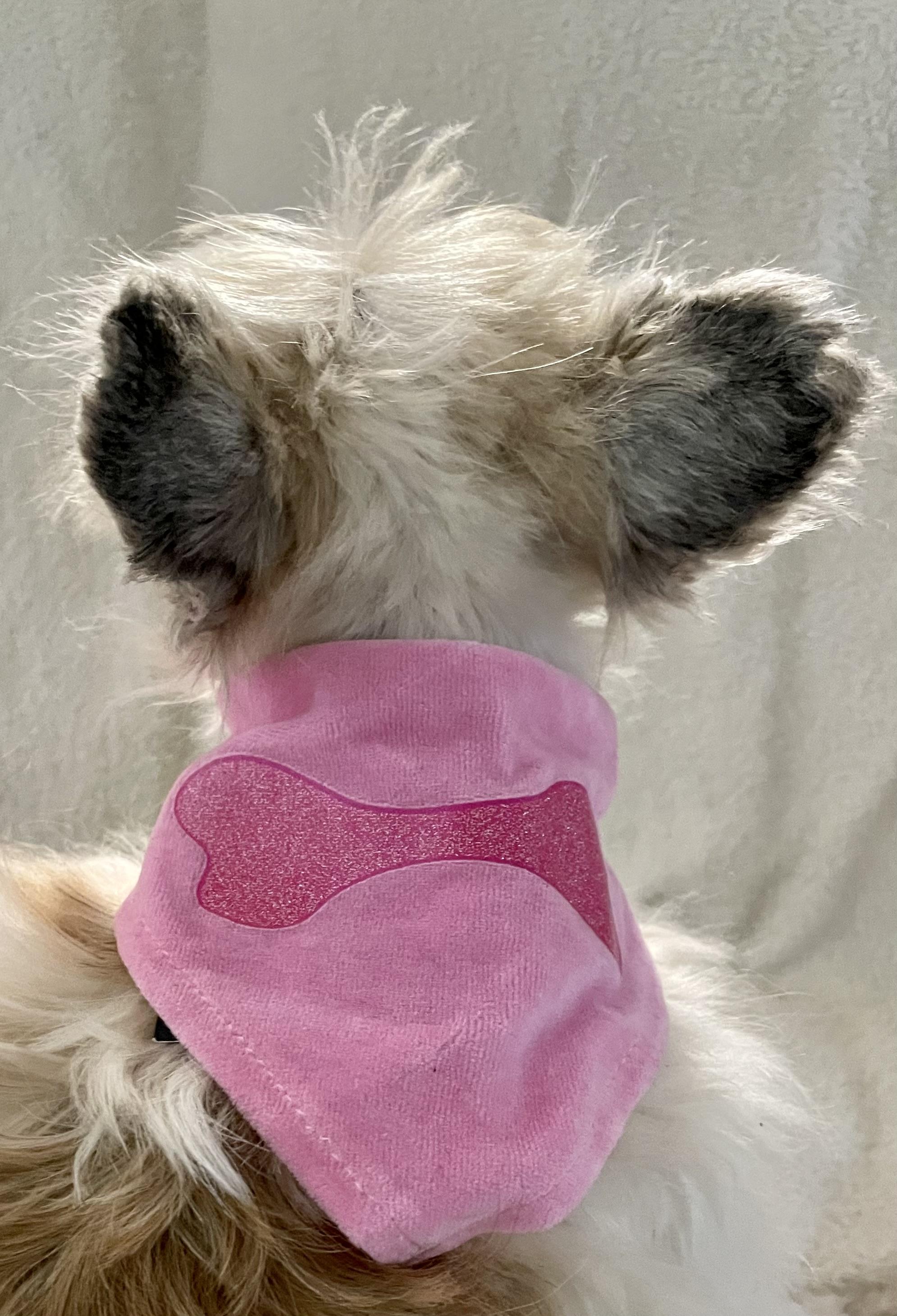 Šátek pro malého psa růžový 24-30cm