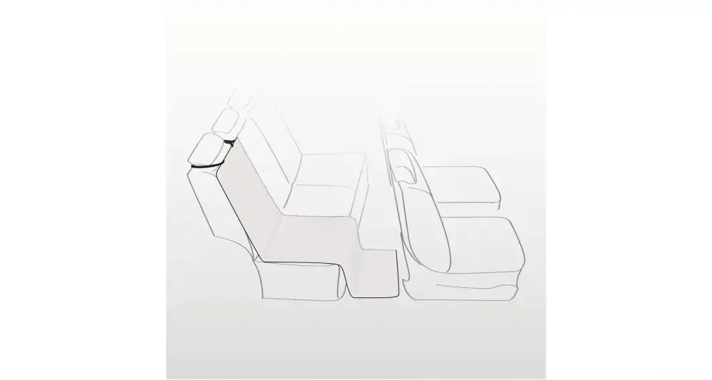 Béžový nepromokavý autopotah na zadní sedadla