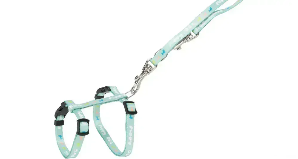 Mátový postroj s vodítkem pro štěně 10mm