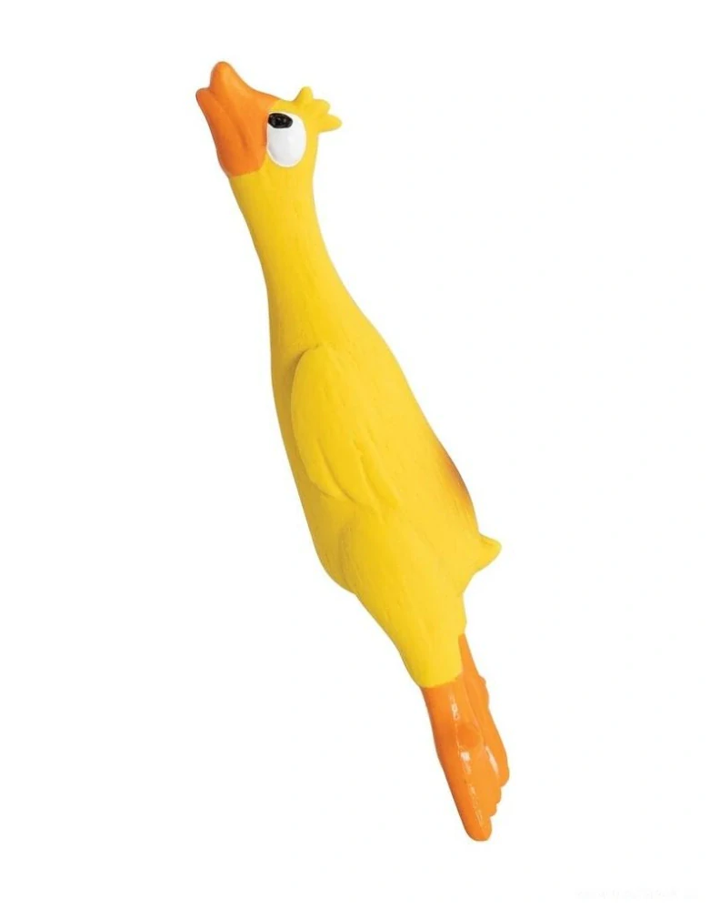 Hračka pro malého psa, štěně Kachnička se zvukem 14cm