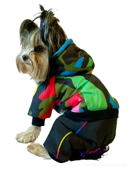 Zimní kombineza pro psa maskáč
